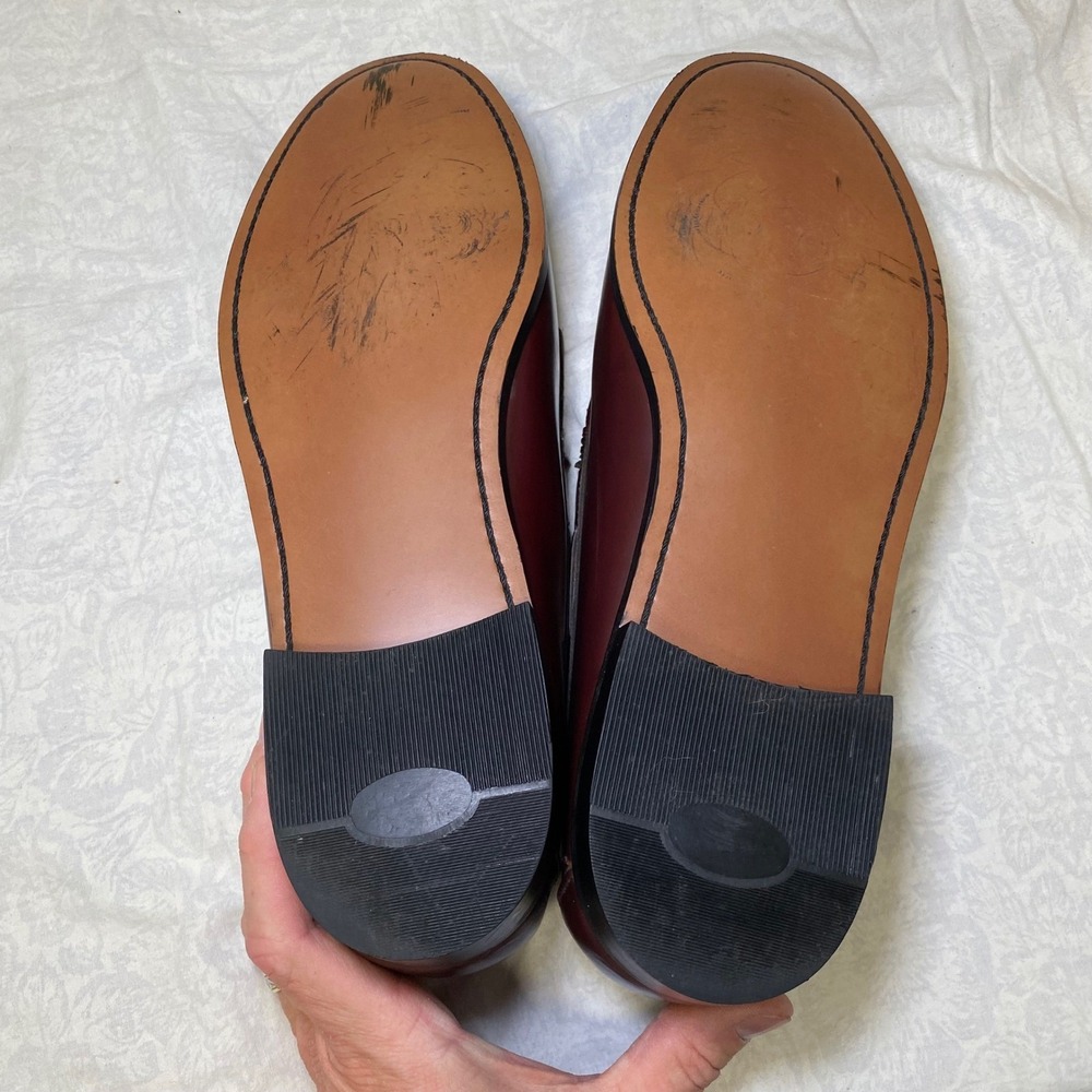 Stuart McGuire Tassel Loafers Mens 13 EEE Burgundy Leather Slip On Dress Shoes - Picture 9 of 16